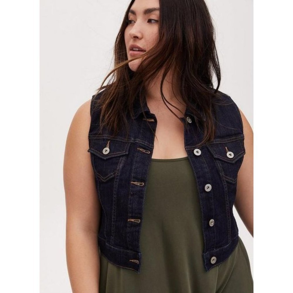 torrid Dark Indigo Denim Vest